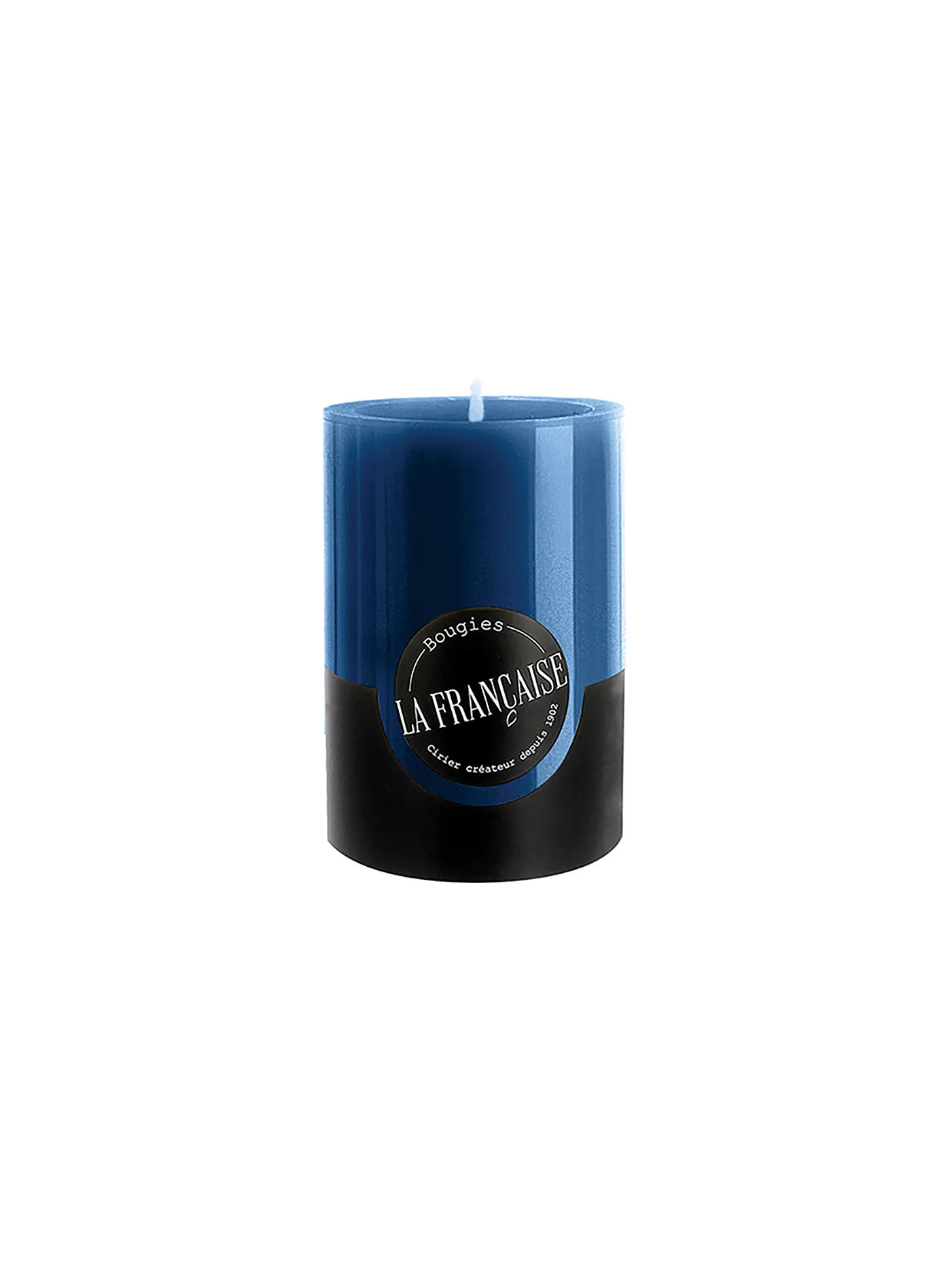 BOUGIES LA FRANCAISE | Stumpenkerze COLORAMA 10x7cm blanc | dunkelblau
